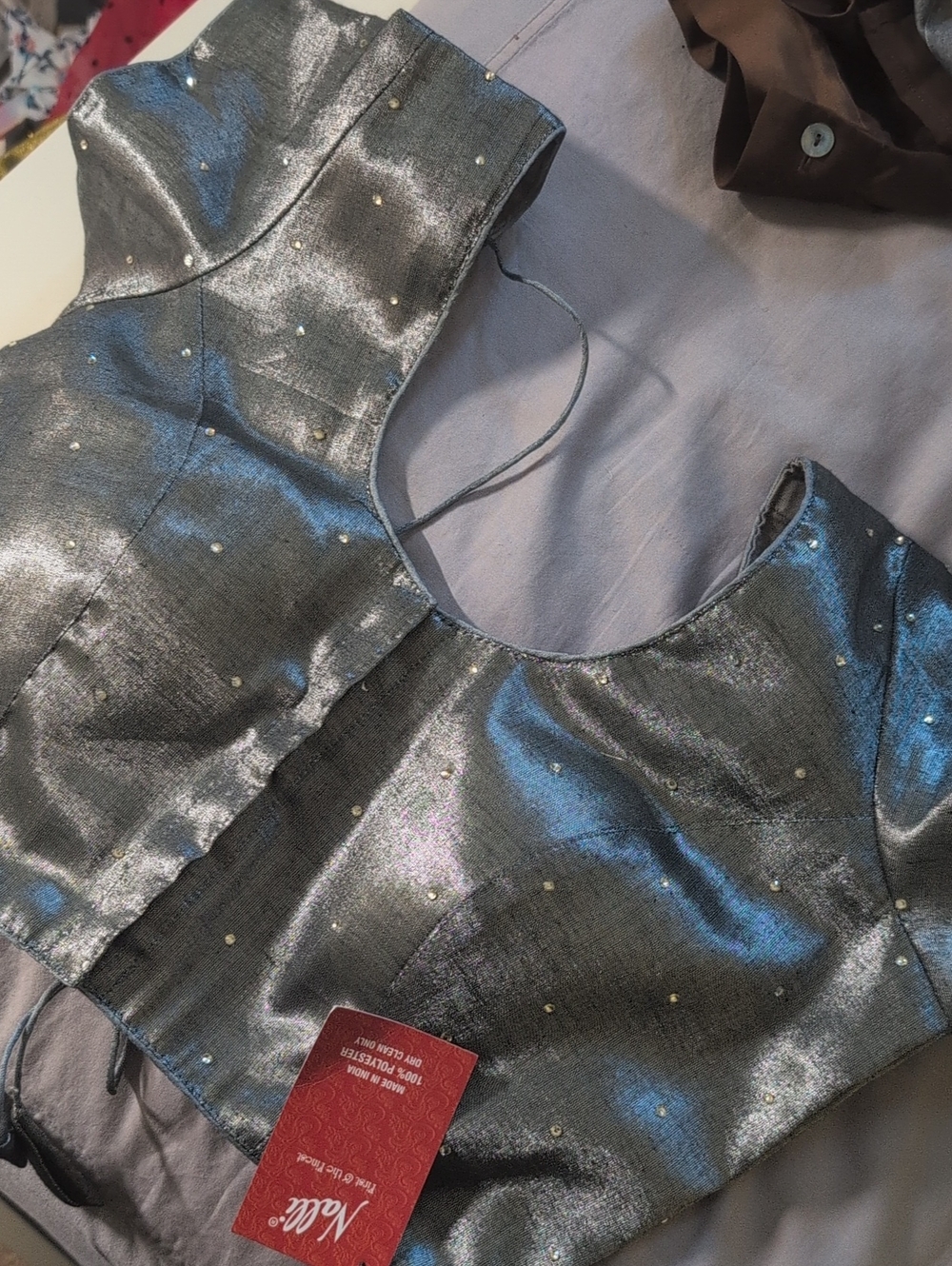 Metallic Silver Women’s Blouse